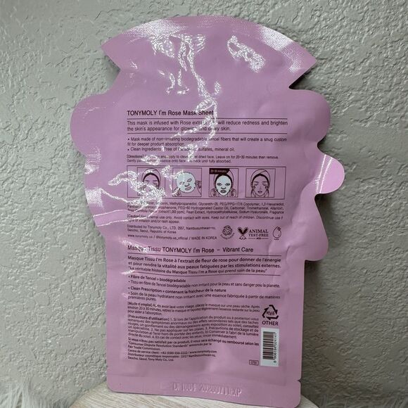 $4 ๐ Tonymoly Iโm Rose ๐นโRevitalizingโ SHEET Mask NEW - Picture 3 of 5